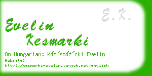 evelin kesmarki business card